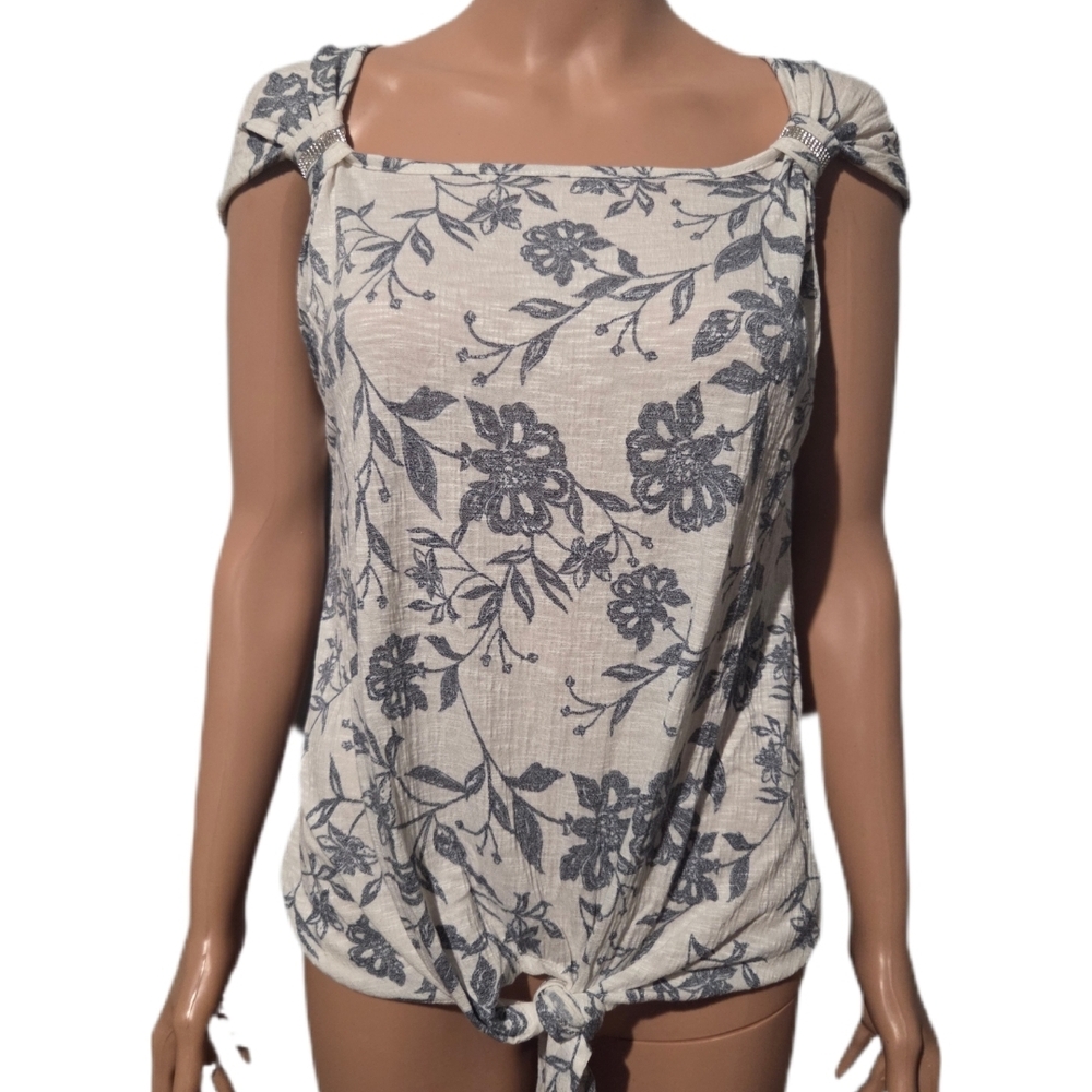Como Blu Floral Print Blouse
